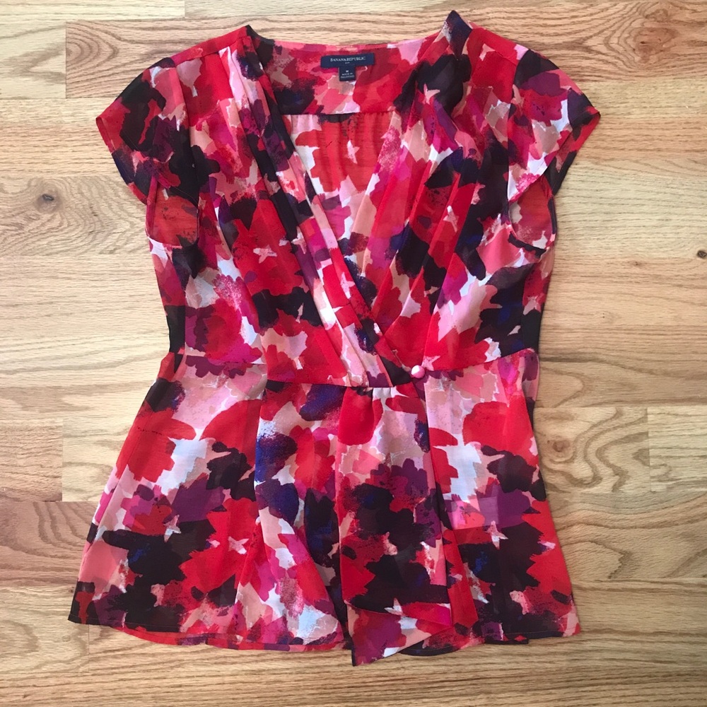 Banana Republic Flowers Top